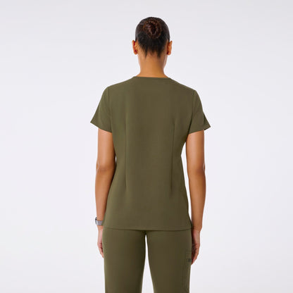 Women's One-Pocket Scrub Top- Spruce