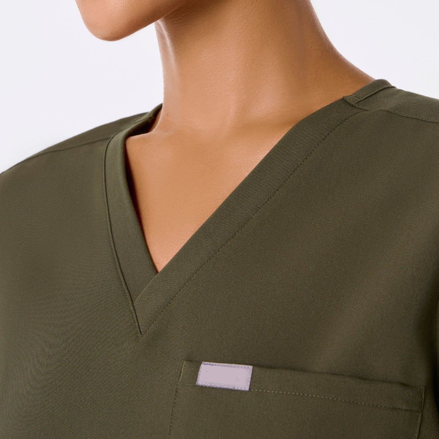 Women's One-Pocket Scrub Top- Spruce