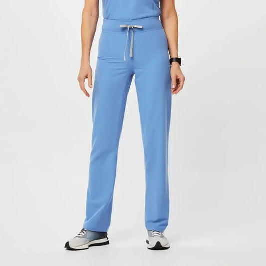 Women's High Waisted Scrub Pants - Ceil Blue