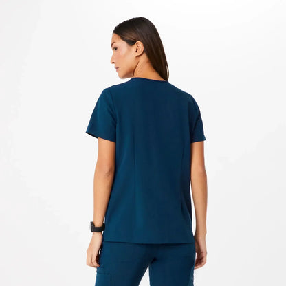 Women's Three-Pocket Scrub Top - Deep Reef